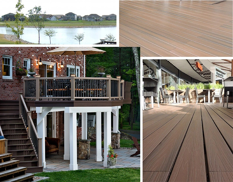 China Composite Decking Manufacturer Hollow Outdoor WPC Terrace Board Decking