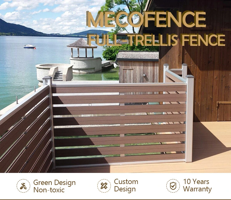 Hot Sale Full Trellis Fencing WPC Fence