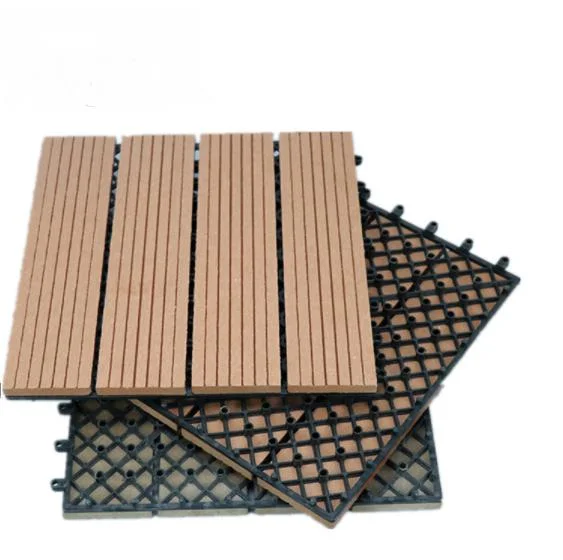 DIY Interlocking WPC Wood Plastic Composite Garden DIY Floor Tiles