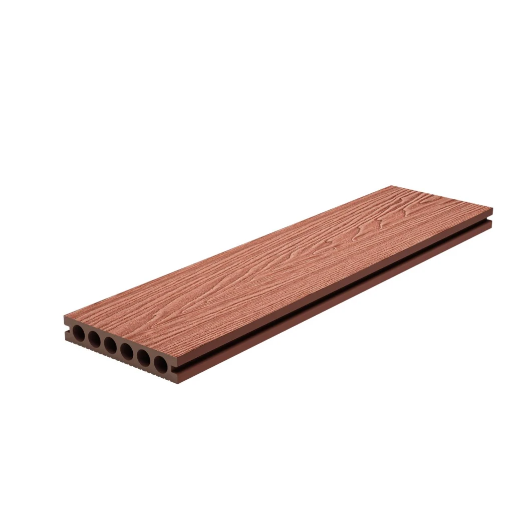 3D Embossing Composite Flooring Wood Plastic WPC Hollow Decking